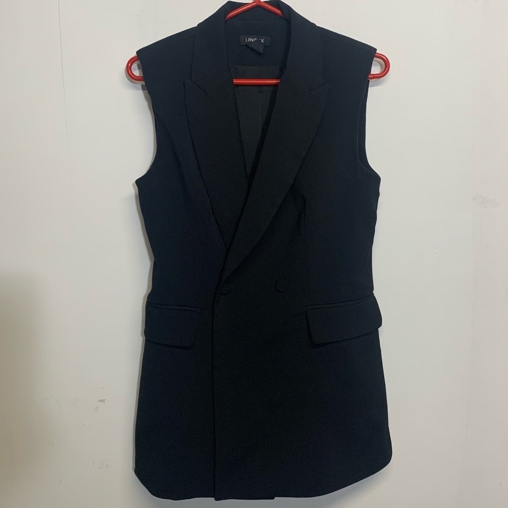 Lindex Black Sleeveless Blazer